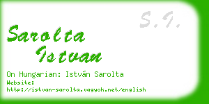 sarolta istvan business card