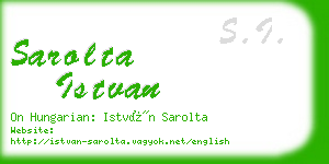 sarolta istvan business card